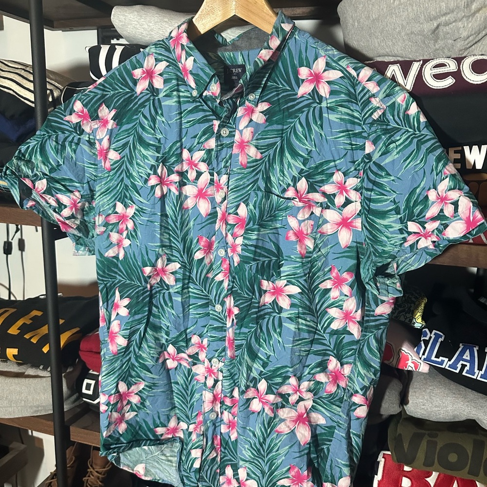 J. Crew Blue Floral Men's Shirt